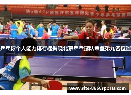 乒乓球个人能力排行榜揭晓北京乒乓球队荣登第九名位置